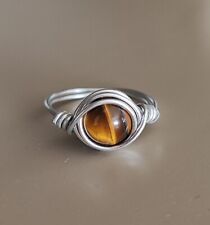 Anello fatto a mano occhio di tigre