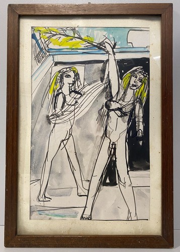 Disegno astratto tecnica mista - tecnica,
