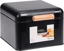 Portapane in metallo nero