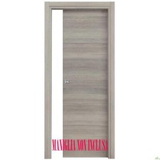 PORTA SCORREVOLE CIECA LISCIA MICROTEC ROVERE GRIGIO 210x80 CM INTERNO MURO