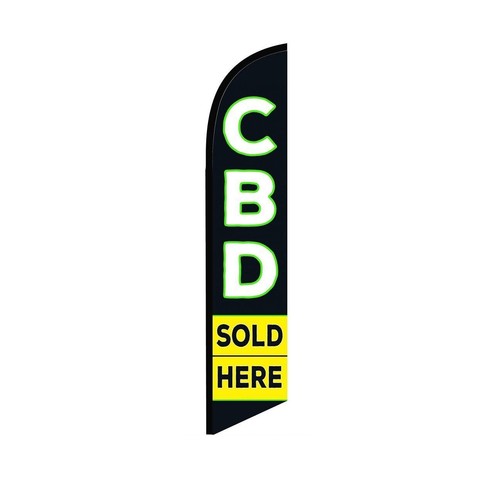 Cbd venduto qui bandiera - cbd, piuma