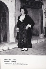 OPERA:  Marisa Baldazzi  in Santuzza "Cavalleria Rusticana" Teatro S. Carlo