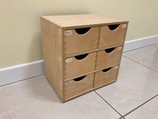 MINI Cassettiera 6 Cassetti in Legno 28x20x28 cm