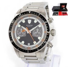 2011 Tudor Heritage Chrono 70330N 42MM quadrante grigio acciaio scatola documenti