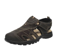 Grisport Sandali Chiusi In Pelle Marrone - Uomo Scarpe Sandali