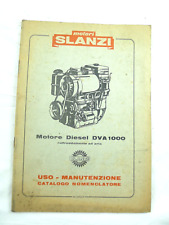 MANUALE USO VECCHIO  MOTORE SLANZI DVA 1000 DIESEL AGRICOLTURA MACCHINA AGRICOLA