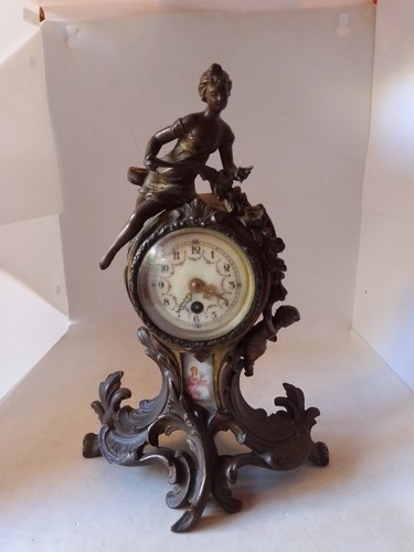 Ancienne pendule decor - ancienne, femme