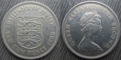 Jersey new pence 1968 - jersey, #