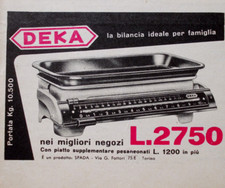 Pubblicità Advertising Werbung Italian Clipping 1959 BILANCIA DEKA .