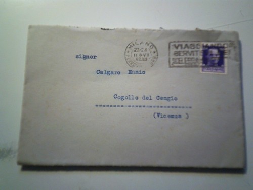 Busta viaggiata milano per - viaggiata,