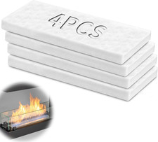 4 Pezzi Spugna Ceramica Camino Bioetanolo 300X100X25Mm Accessori Biocamino Lana 