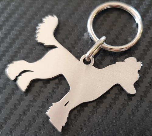 Chinese crested keyring - chinese,