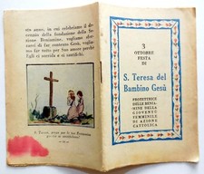LIBRETTI RELIGIOSI RACCONTO  ILLUSTRATO FESTA S.TERESA BAMBINO GESU BENIAMINE