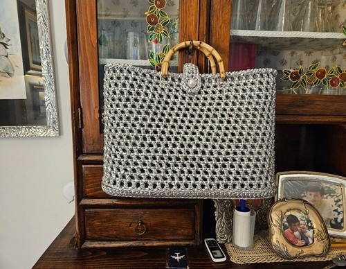 Borsa uncinetto artigianale - uncinetto,