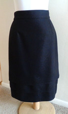 Gonna a strati vintage anni 80 Gianni Versace XS W-26,50” nera 100% lana