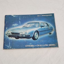 CITROEN Cx 2,5 litri diese libretto uso manutenzione febbraio 1982