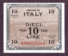 ITALIA Banconota 10 LIRE 1943A