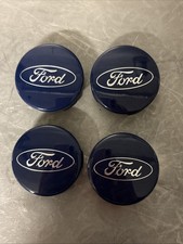 4 Tappi Coprimozzo Fregio Originale Logo Ford - Blu - 6M21-1003-AA 1429118