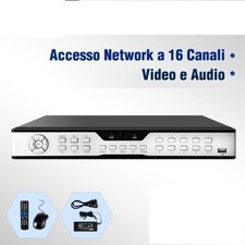 DVR 16 CANALI DIGITALE COLORE CCTV ALLARME VIDEOSORVEGLIANZA WEB SERVER