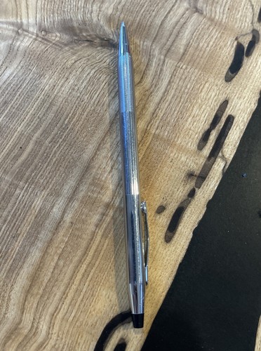 Vintage silver cross pen black - silver,