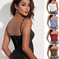 Top corsetto sexy in pizzo per