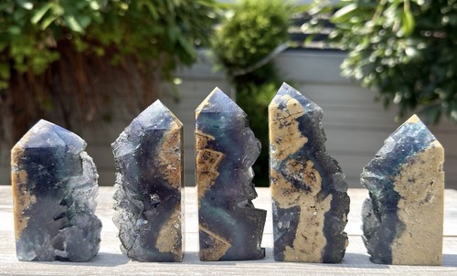 Fluorite cubica blu