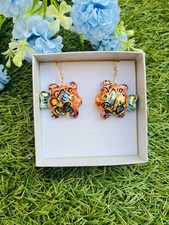 Orecchini Pendenti Pesci in ceramica di Caltagirone Artigianale