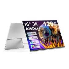 Monitor Portatile 16" OLED, 3K 2880x1800 120Hz 0.1ms USB-C HDMI Monitor OLED con