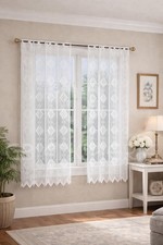 Tenda vetro bianca jacquard - a,
