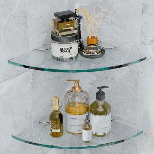 Mensole bagno vetro set - vetro, 2