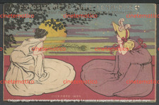 cartolina ESPOSIZIONE D'ARTE FEMMINILE a beneficio delle fanciulle - Roma 1899