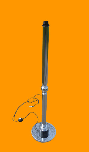 Lampada terra belga cromata - da,