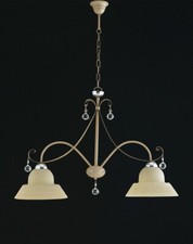 lampadario bilancia 2 luci nuovo cucina goccia liberty vetro decorato joshop