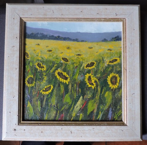 Quadro olio tavola con - olio,