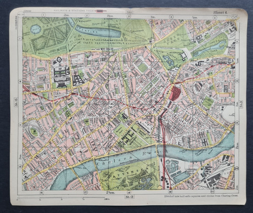 Antica mappa 1900 - , london