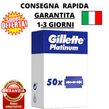 ✅Lamette Barba di Sicurezza Platinum Gillette per Rasoio, 50 Lamette di Ricambio