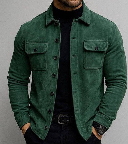 Giacca uomo verde slim fit