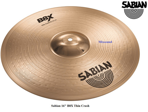 Sabian b8x thin crash - b8x, 16"