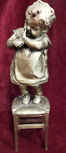 Scultura bronzo bambino - scultura,