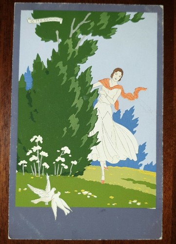 Cartolina epoca illustratore - cartolina, d'epoca