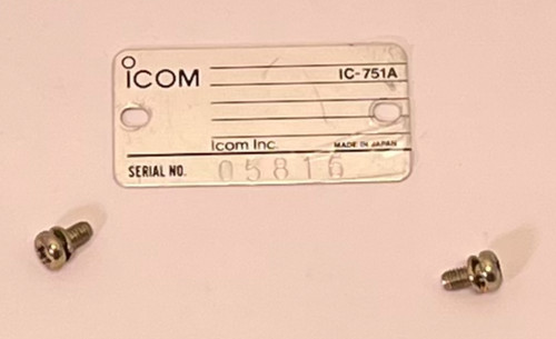Icom 751a targa numero di - numero,