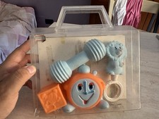 Valigetta con pupazzi in gomma Ferrario anni 80 da collezione