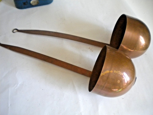 Vintage copper ladle french - vintage,