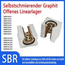 Blocco scorrevole cuscinetto lineare SBR10UU - 50UU/LUU movimento blocco scorrevole cuscinetto lineare aperto