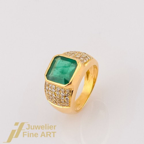 Anello smeraldo e - -,