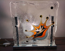 Mazzega Lampada da tavolo in vetro di Murano anni 60 Very rare Table Lamp