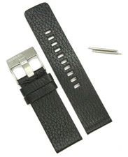 DIESEL Original Cinturino In Pelle DZ1676 Bracciale Nero 24 Mm