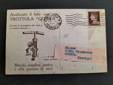 TROTTOLA GERBER SOCIETA ALFA LAVAL VIA FARNETI MILANO VG. 1932 ANALIZZATE LATTE