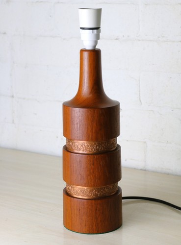 Lampada tavolo vintage teak - da,