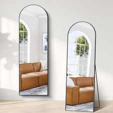 Specchio Da Terra Ad Arco, 150 X 40 Cm, Grande Specchio Da Appoggio Con Cornice 